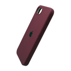 Силіконовий оригінальний чохол круглої форми для Apple iPhone 16e (57) Марсала