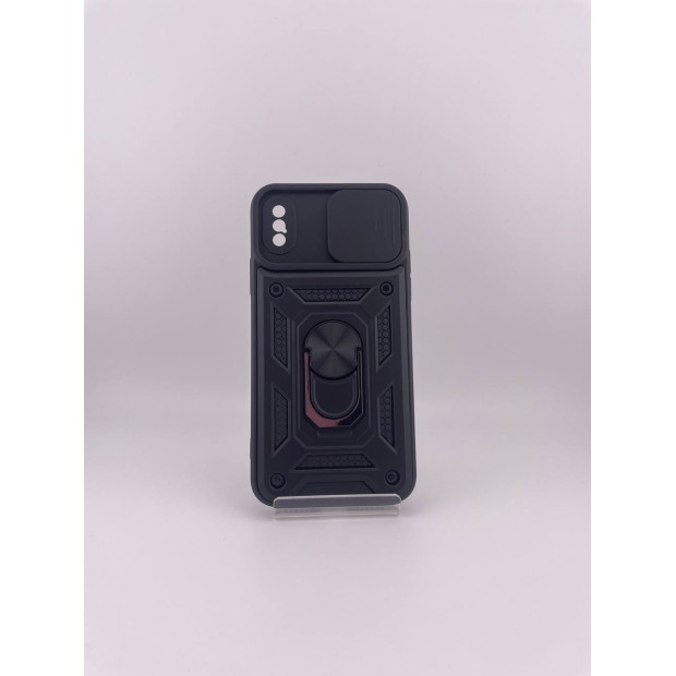Броньований чохол Ring Serge Armor Case для Apple iPhone X  /  XS (ShutCam) (Чорний)