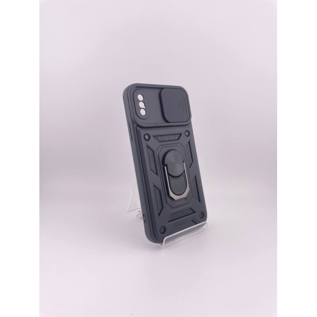 Броньований чохол Ring Serge Armor Case для Apple iPhone X  /  XS (ShutCam) (Чорний)