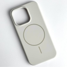 Силикон Original Round Case with MagSafe Apple iPhone 14 Pro (06) White