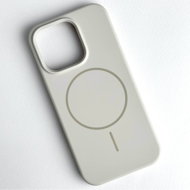 Силикон Original Round Case with MagSafe Apple iPhone 14 Pro (06) White