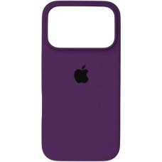 Силіконовий оригінальний чохол круглої форми для Apple iPhone 17 Pro (72) баклажанового кольору.