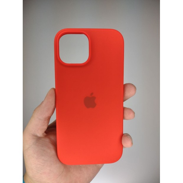Оригінальний силіконовий чохол круглої форми для Apple iPhone 15 (05) Product RED