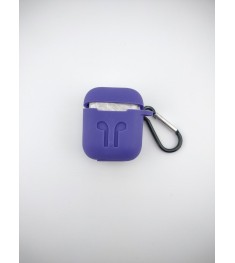 Чохол для навушників повністю силіконовий кейс Apple AirPods 1  /  2 (Світло-аме..