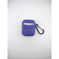 Чохол для навушників повністю силіконовий кейс Apple AirPods 1  /  2 (Світло-аметистовий)