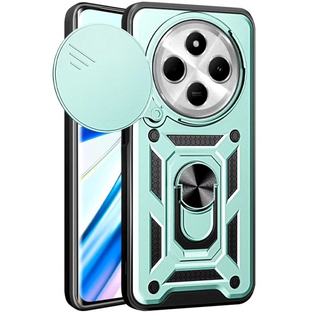 Чохол Ring Serge Armor для Xiaomi Redmi 14C 4G  /  Poco C75 (ShutCam) (Зелений)