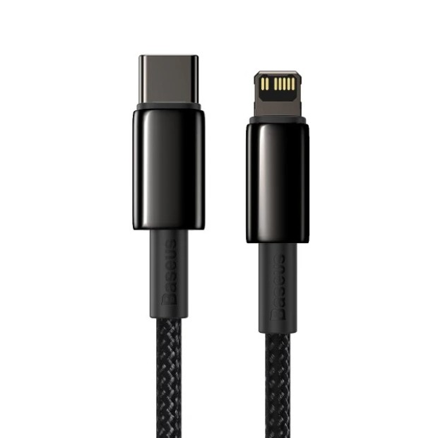 USB-кабель Baseus Tungsten Gold 20W (1m) (Type-C to Lightning) (Чорний) CATLWJ-01