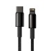 USB-кабель Baseus Tungsten Gold 20W (1m) (Type-C to Lightning) (Чорний) CATLWJ-01