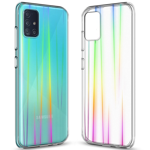 Силіконовий 3D Gradient чохол для Samsung Galaxy M51 (2020) (Прозорий).