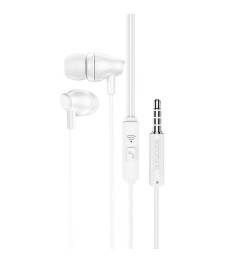 Провідні навушники-гарнітура вакуумні Borofone BM61 (Білий)