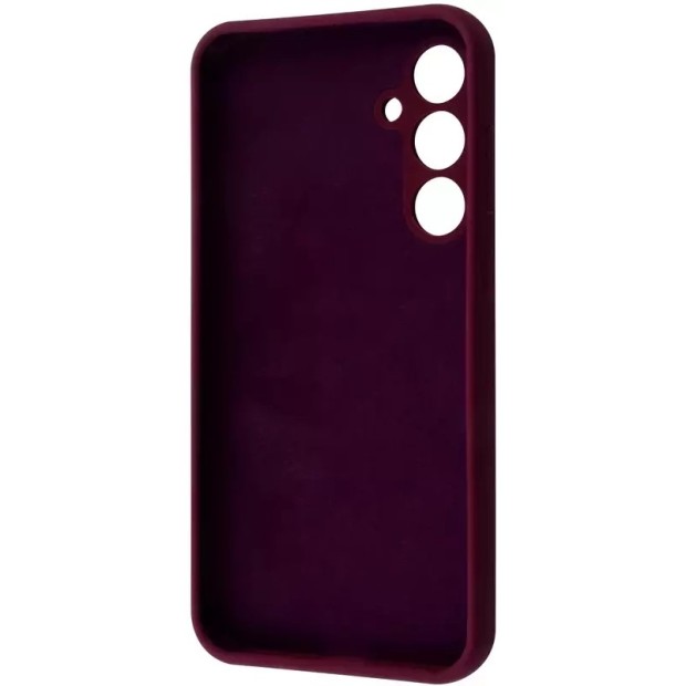 Силіконовий оригінальний чохол Samsung Galaxy A55 (ShutCam) (Винний)