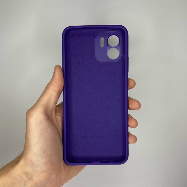 Силіконовий оригінальний чохол 360 з логотипом для Xiaomi Redmi A2  /  A1 (ShutCam) (Фіолетовий)