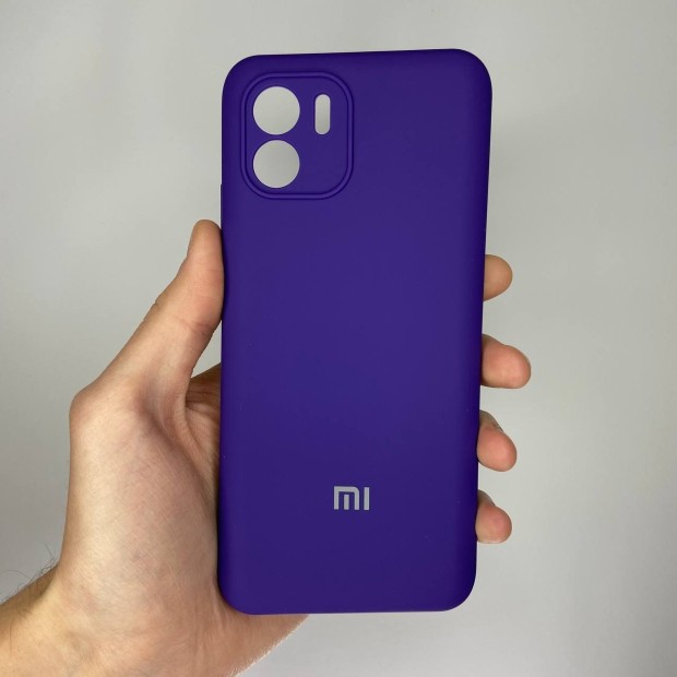 Силіконовий оригінальний чохол 360 з логотипом для Xiaomi Redmi A2  /  A1 (ShutCam) (Фіолетовий)