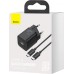 Baseus Super Silicone 25W QC PD Type-C Charger + Type-C to Type-C Cable 3A (Black) TZCCSUP-L01