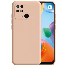 Силіконовий оригінальний чохол 360 для Xiaomi Redmi 10C (ShutCam) (Пудровий)