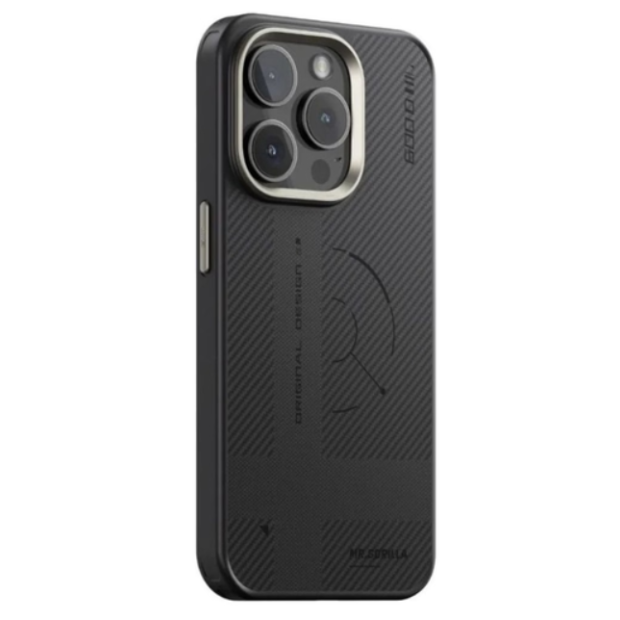 Чохол Blueo Bi-Texture Armor Aramid Fiber MagSafe для Apple iPhone 16 Pro Max (чорний / сірий).