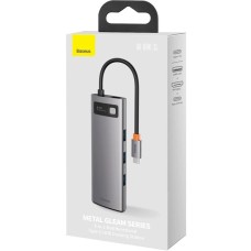 Перехідник USB HUB Baseus Baseus Metal Gleam Series 8-in-1 (Type-C) (Сірий) CAHUB-CV0G