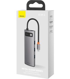 Перехідник USB HUB Baseus Baseus Metal Gleam Series 8-in-1 (Type-C) (Сірий) CAHU..