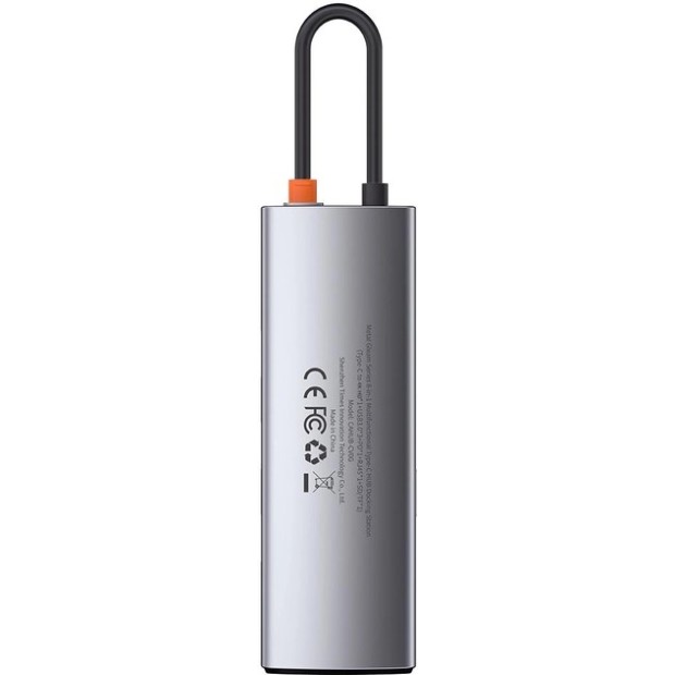 Перехідник USB HUB Baseus Baseus Metal Gleam Series 8-in-1 (Type-C) (Сірий) CAHUB-CV0G Перехідник USB HUB Baseus Baseus Metal Gleam Series 8-in-1 (Type-C) (Сірий) CAHUB-CV0G