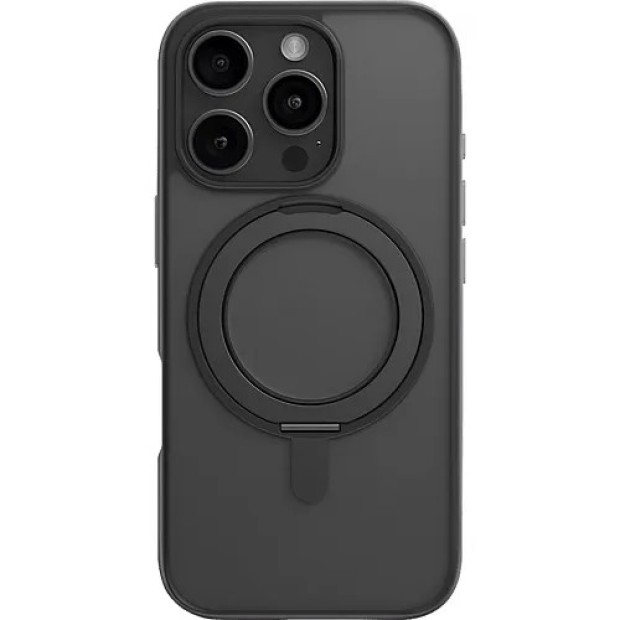 Накладка Blueo Skin Friendly з магнітом MagSafe та обертовою підставкою на 360 градусів для Apple iPhone 16 (Сіра)