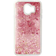 Силикон Liquid Fashion Samsung Galaxy J4 J400 (2018) (Pink Hearts)