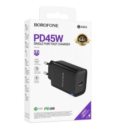 Зарядний пристрій Borofone BA86A 2.4A 45W (1 Type-C) (Чорний)