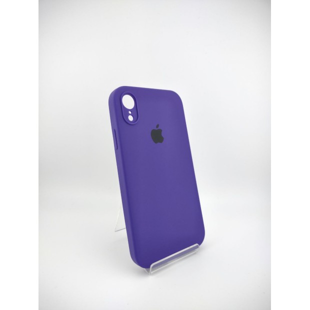 Оригінальний силіконовий чохол Square RoundCam для Apple iPhone XR (02) ультрафіолетовий
