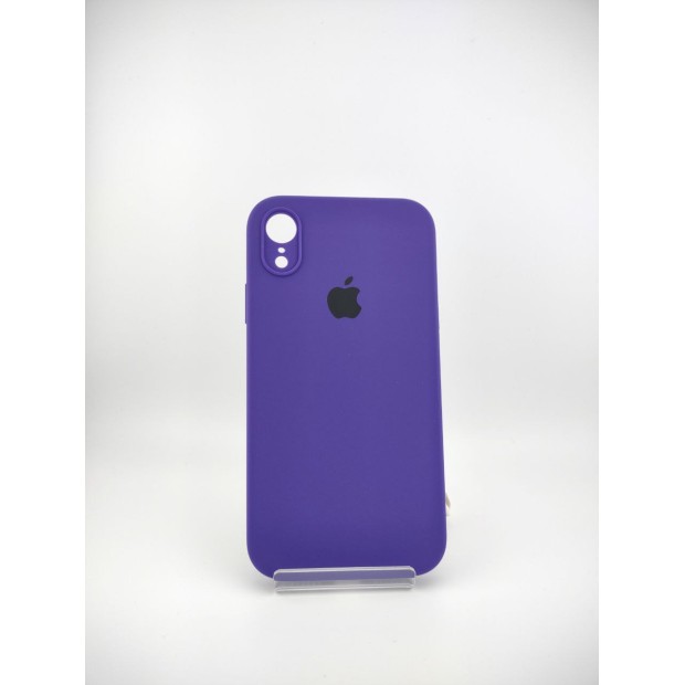Оригінальний силіконовий чохол Square RoundCam для Apple iPhone XR (02) ультрафіолетовий