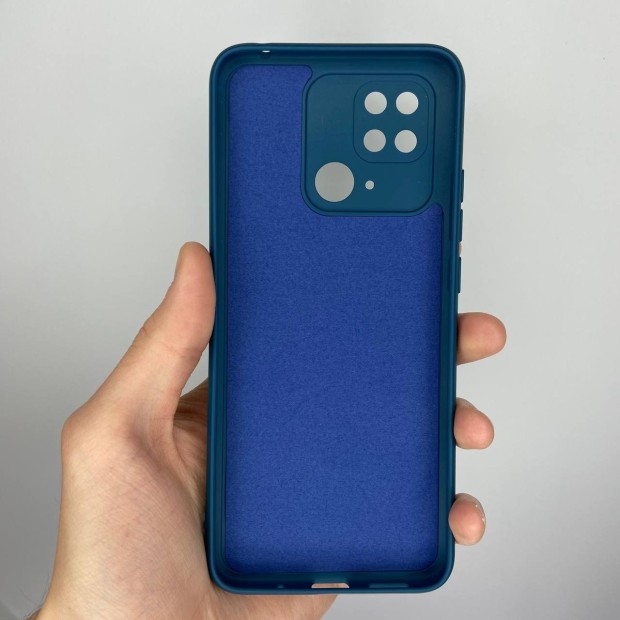 Силіконовий Original 360 Чохол Xiaomi Redmi 10C (ShutCam) (Темно-блакитний)