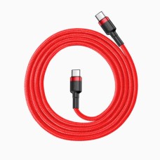 USB-кабель Baseus Cafule PD2.0 60W (1m) (Type-C to Type-C) (Красный) CATKLF-G09
