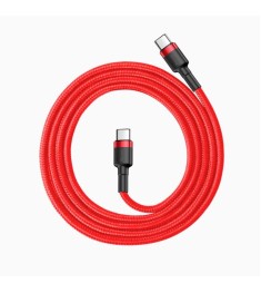 USB-кабель Baseus Cafule PD2.0 60W (1м) (Type-C to Type-C) (Червоний) CATKLF-G09..