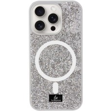 Чехол Bling World Rock Diamond MagSafe iPhone 15 Pro Max (Silver)