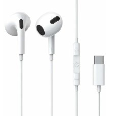 Провідні навушники-гарнітура вкладиші Baseus Encok C17 (Type-C) (Білі) NGCR010002
