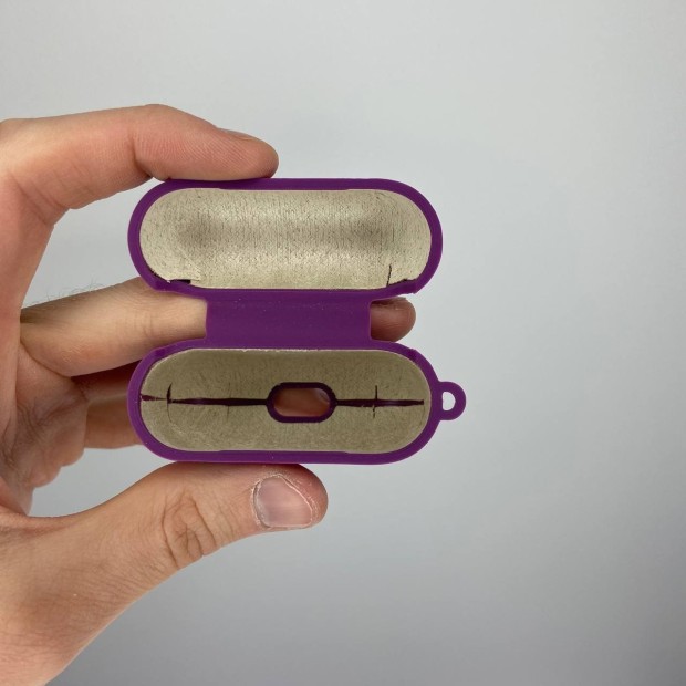 Чохол для навушників Full Silicone Case with Microfiber Apple AirPods Pro (Ультрафіолетовий)