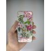 Силикон Glitter Apple iPhone 7 / 8 / SE (2020) (Silver Flowers)