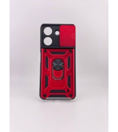 Чохол Бронь Ring Serge Armor для Xiaomi Redmi 13C  /  Poco C65 (ShutCam) (Червон..
