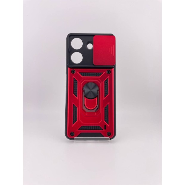 Чохол Бронь Ring Serge Armor для Xiaomi Redmi 13C  /  Poco C65 (ShutCam) (Червоний)