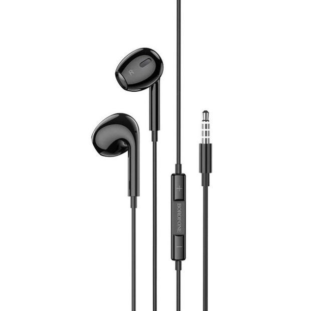 Дротові навушники-гарнітура-вкладиші Borofone BM30 Max (Чорний)