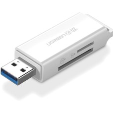Адаптер Card Reader UGREEN CM104 (USB3.0 на TF  /  SD) (Білий) (40753)