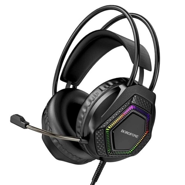 Дротові накладні навушники-гарнітура Borofone BO105 (Чорний)