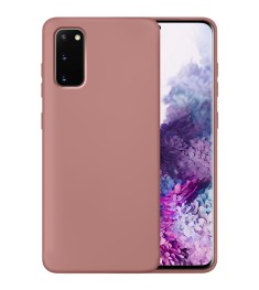 Силіконовий оригінальний чохол 360 для Samsung Galaxy S20 (Пудровий)