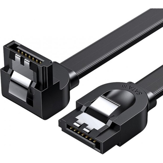 Кабель UGREEN US217 Angled SATA3 - SATA3 (0.5m) (Black)