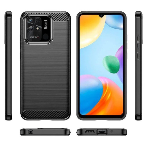 Силікон Polished Carbon Xiaomi Redmi 10C  /  12C (ShutCam) (Чорний)