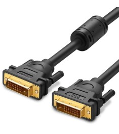 Кабель UGREEN DV101 DVI (24+1) - DVI (24+1) (1.5м) (Чорний)