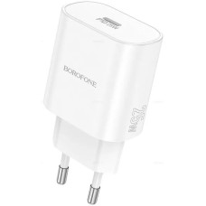 СЗП-адаптер USB Borofone BAS82A QD 25W (1Type-C) (Білий) СЗП-адаптер USB Borofone BAS82A QD 25W (1Type-C) (Білий)