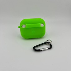 Чохол для навушників Full Silicone Case з мікрофіброю для Apple AirPods Pro 2 (27) трав'яного зеленого кольору.