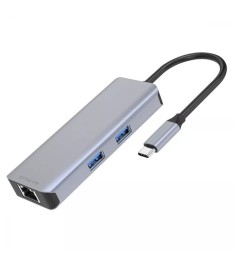 Перехідник USB HUB Proove Iron Link 6-в-1 (Type-C) (2 USB 3.0 /  1 SD / TF /  RJ..