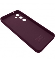 Силікон оригінальний преміум Samsung Galaxy S24 FE (ShutCam) (Бордовий)