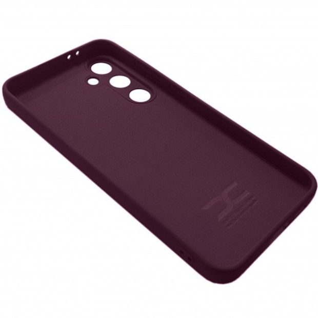 Силікон оригінальний преміум Samsung Galaxy S24 FE (ShutCam) (Бордовий)