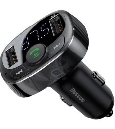 FM - модулятор Baseus S-09A MP3 зарядний пристрій (2USB) (Чорний) CCMT000001
